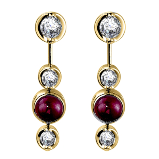 Ruby and Diamond Earrings