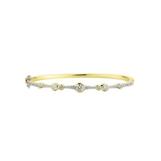 0.75ct Icicle Diamond Set Bangle