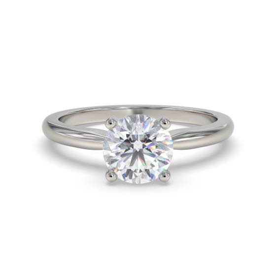 2.02ct VVS2/E Lab Grown Round Diamond Solitaire Ring in Platinum