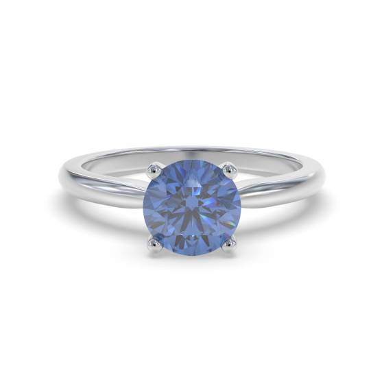 Classic Round Blue Sapphire Solitaire Ring