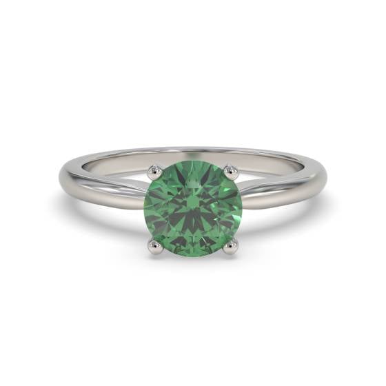 Classic Round Emerald Solitaire Ring
