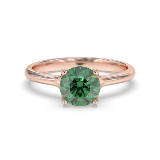 Classic Round Emerald Solitaire Ring