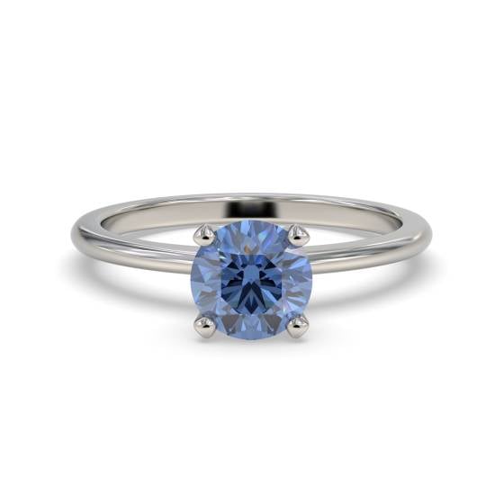 Classic Round Blue Sapphire Solitaire Ring