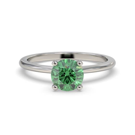 Classic Round Emerald Solitaire Ring