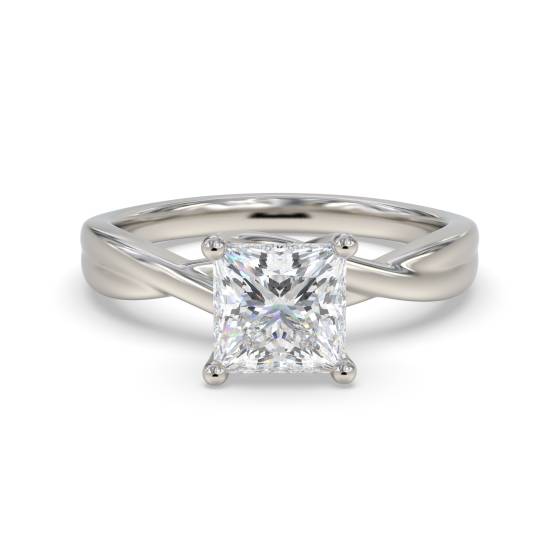 Modern Infinity Princess Diamond Engagement Ring