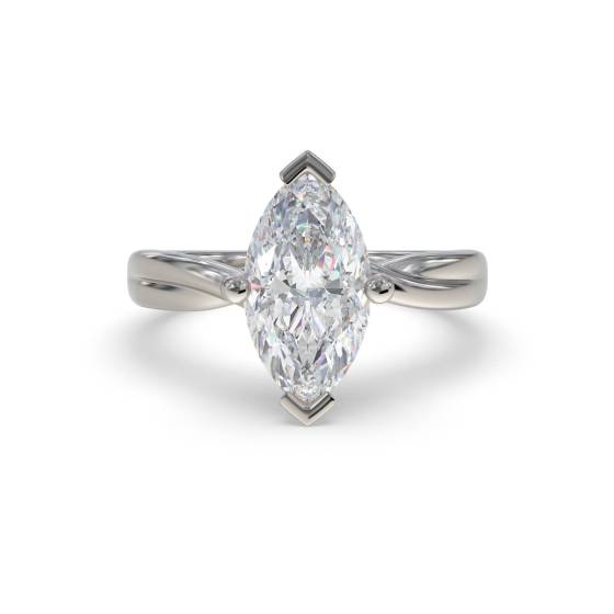 Marquise Diamond Infinity Twist Engagement Ring