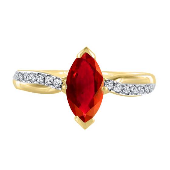 Classic Marquise Ruby Solitaire Ring