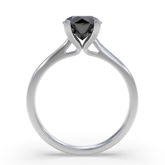 Black Diamond Solitaire Ring