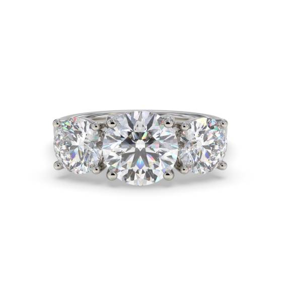 Crossover Round Diamond Trilogy Ring