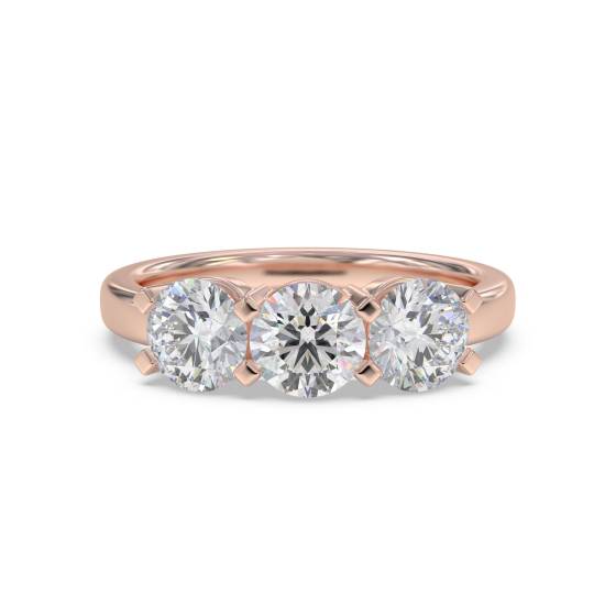 Traditional Round Diamond Trilogy Ring