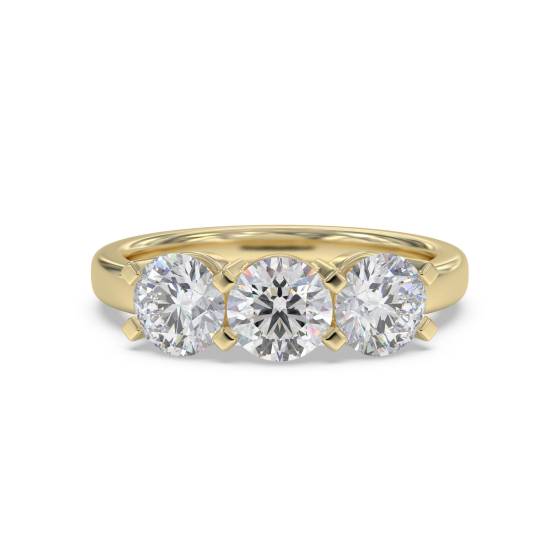 Traditional Round Diamond Trilogy Ring