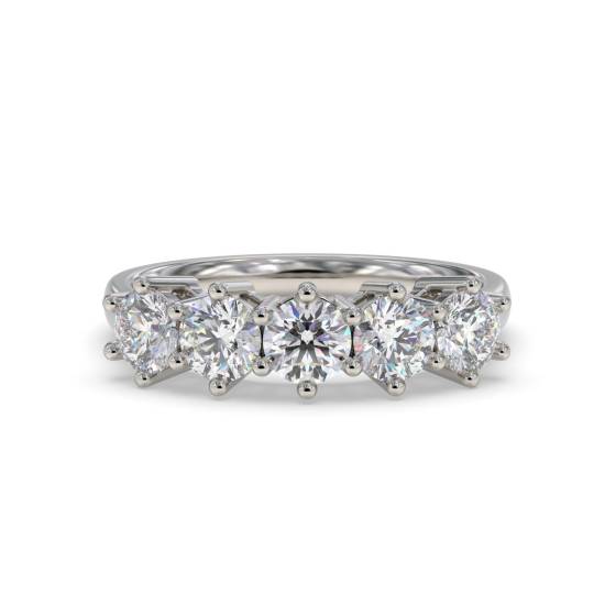 Round Diamond 5 Stone Ring