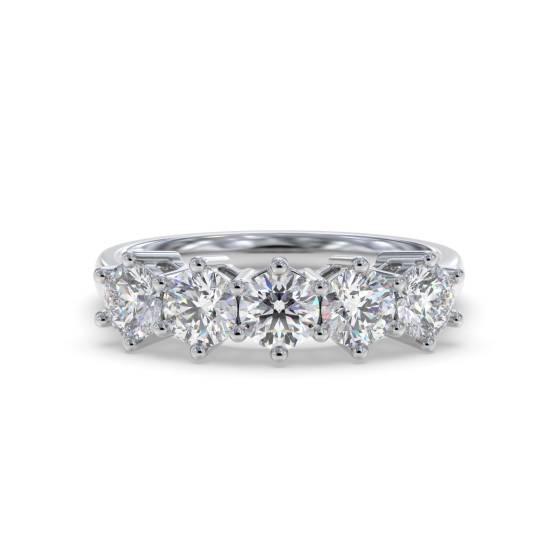 Round Diamond 5 Stone Ring