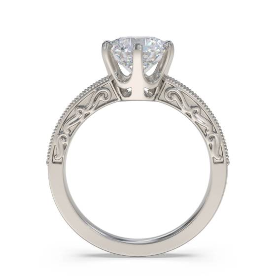 Round Diamond Vintage Engagement Ring