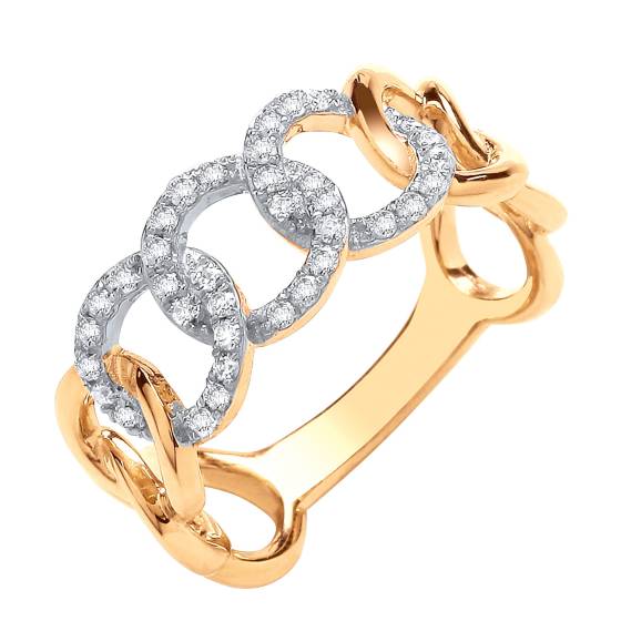 9k Yellow Gold 0.25ct Curb ring