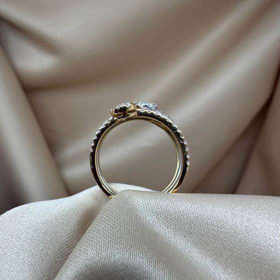 0.90ct VVS/F-G Round Cut Natural Diamond Halo Ring