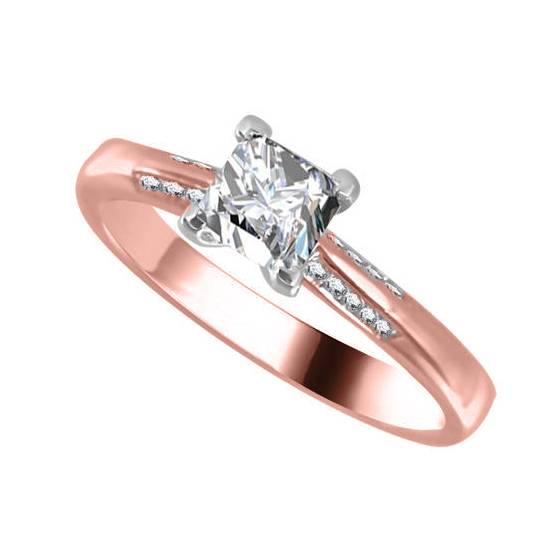 1.13ct VVS2/D Lab Grown Round Diamond Shoulder Set Ring in 18k White Gold