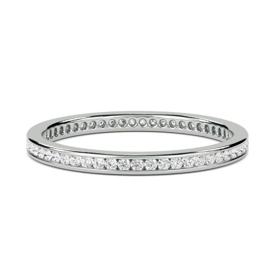 0.27ct VS/E-F Round Cut Natural Diamond Full Eternity Ring