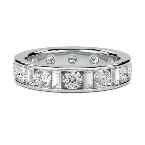 0.50ct VS/E-F Natural Round Diamond Ring in Platinum