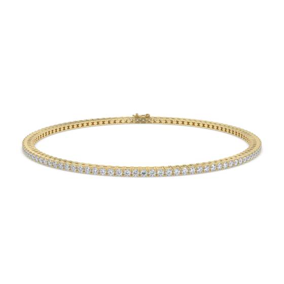 1.00ct SI/D-E Round Cut Natural Diamond 7InchesTennis Bracelet