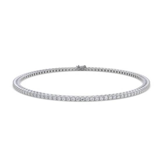 6.00ct VVS/D-E Round Cut 7.5Inch Labgrown Bracelet