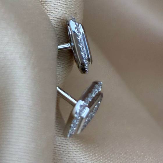 0.25ct VS/E-F Round Cut Natural Diamond Cluster Earrings