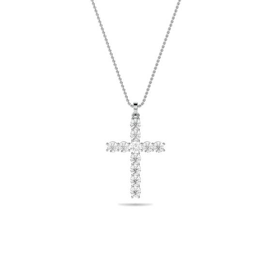 0.50ct SI/F-G Round Cut Lab Grown Diamond Cross Pendant