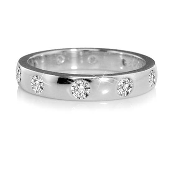 0.50ct VS/F-G Round Cut Natural Diamond Wedding Ring