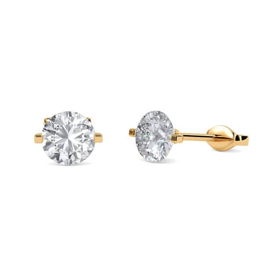 0.33ct VS/E-F Round Cut Natural Diamond Stud Earrings