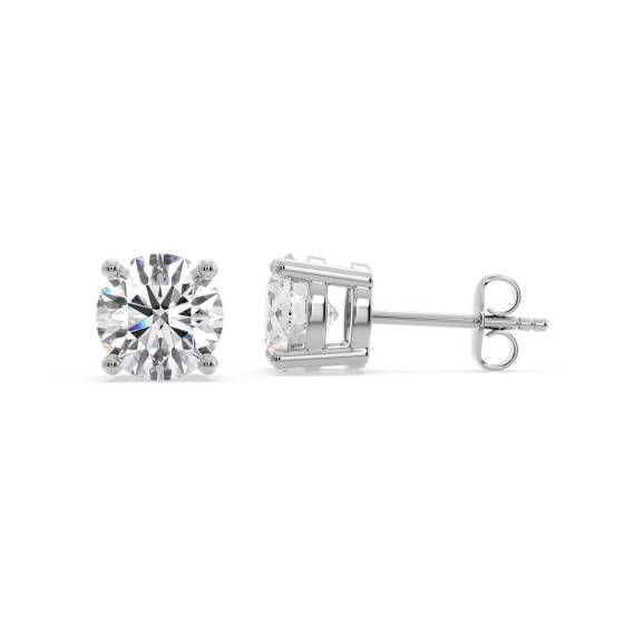 0.60ct VS/E-F Round Cut Labgrown Diamond Stud Earrings