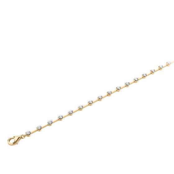 Round Cut Rubover Bracelet