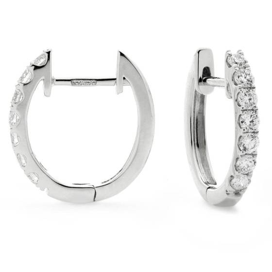 0.30ct VS/E-F Round Cut Natural Diamond Hoop Earrings