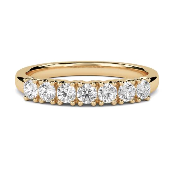 0.68ct VVS/F-G Round Cut Natural Diamond 7 Stone Ring