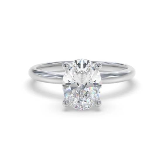 0.70ct VVS1/E Oval Cut Labgrown Solitaire Ring