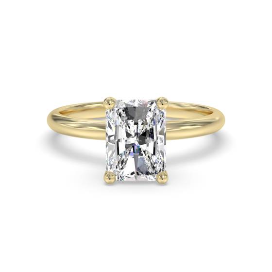 4.10ct VVS2/D Radiant Cut Labgrown Diamond Solitaire Ring