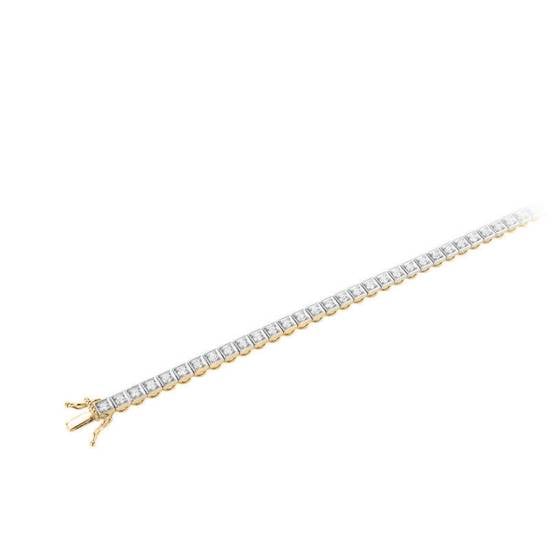 Princess Cut Rubover Bracelet