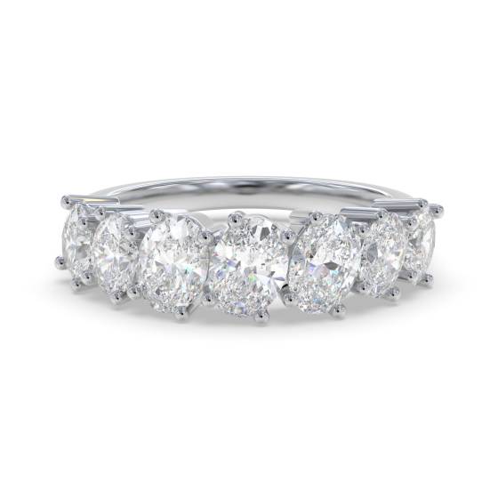 1.10ct Oval Diamond Diagonal Set Eternity Ring