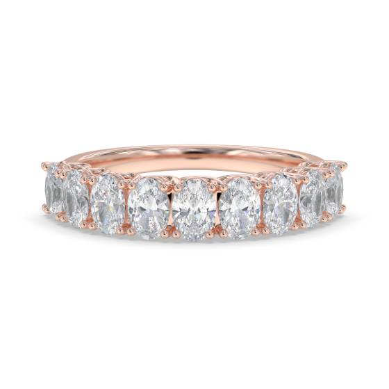 2.10ct Oval 9 Stone Diamond Ring