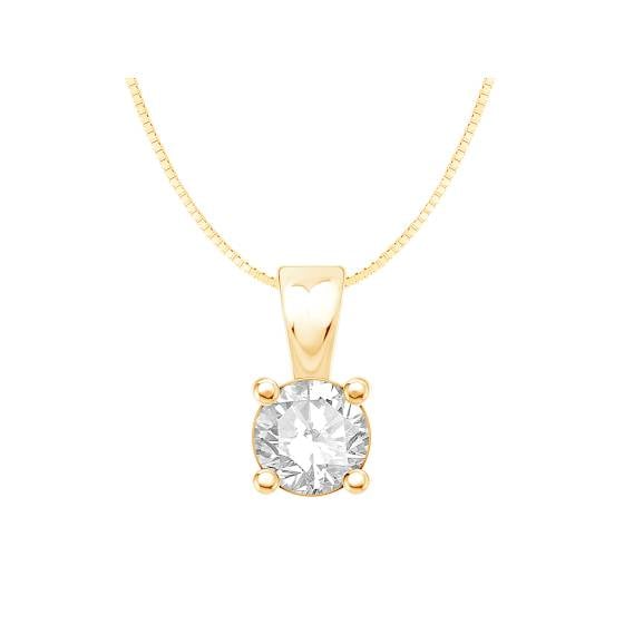 0.32ct VS/F-G Round cut Natural Diamond Solitaire Pendant
