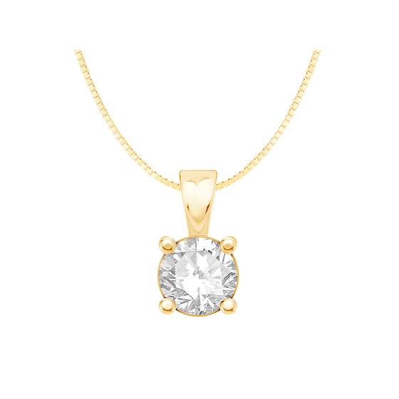 0.53ct VS/F-G Round cut Natural Diamond Solitaire Pendant
