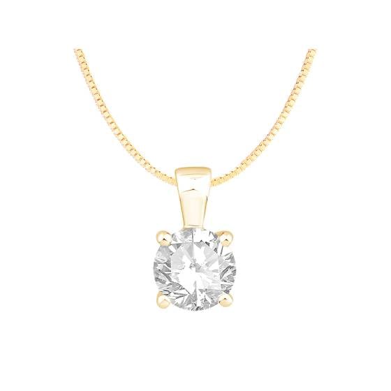 1.04ct VVS/D-E Round cut Lab Grown Diamond Solitaire Pendant