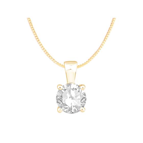 1.04ct VVS/D-E Round cut Lab Grown Diamond Solitaire Pendant