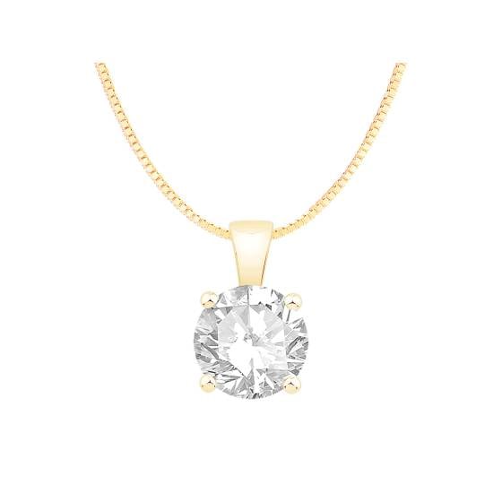 1.50ct VVS/D-E Round cut Lab Grown Diamond Solitaire Pendant