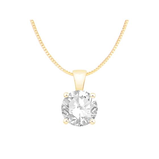 1.50ct VVS/D-E Round cut Lab Grown Diamond Solitaire Pendant