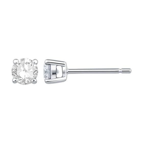 0.64ct VVS/E-F Round cut Lab Grown Diamond Stud Earrings