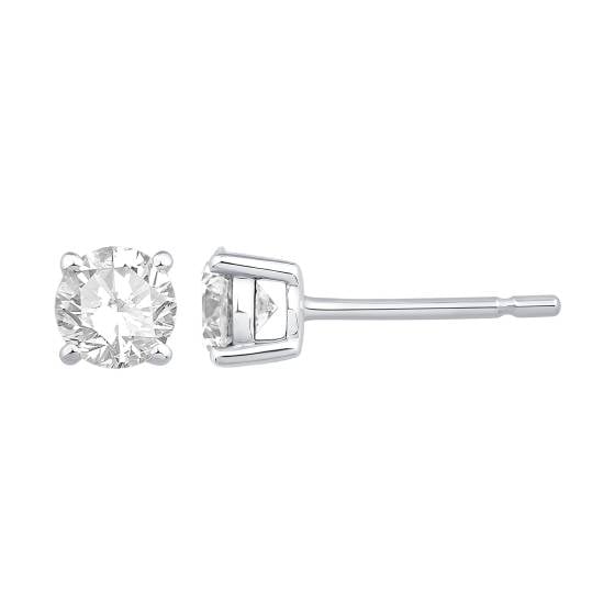 1.06ct VVS/E-F Round cut Lab Grown Diamond Stud Earrings