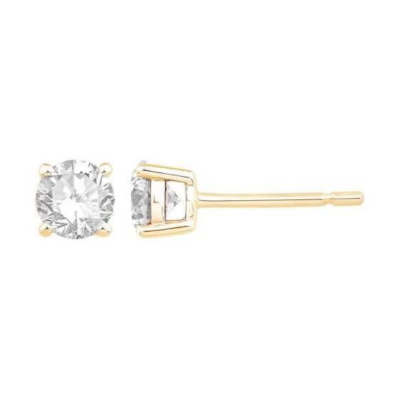 1.06ct VVS/E-F Round Cut Lab Grown Stud Earrings