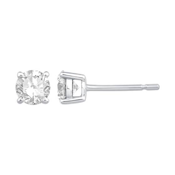 1.06ct VVS/E-F Round Cut Lab Grown Stud Earrings