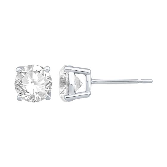 2.08ct VVS/E-F Round cut Lab Grown Diamond Stud Earrings