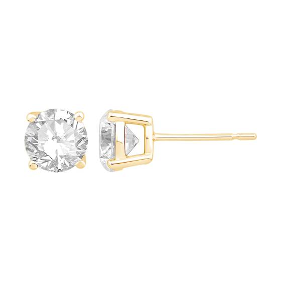 2.08ct VVS/E-F Round cut Lab Grown Diamond Stud Earrings